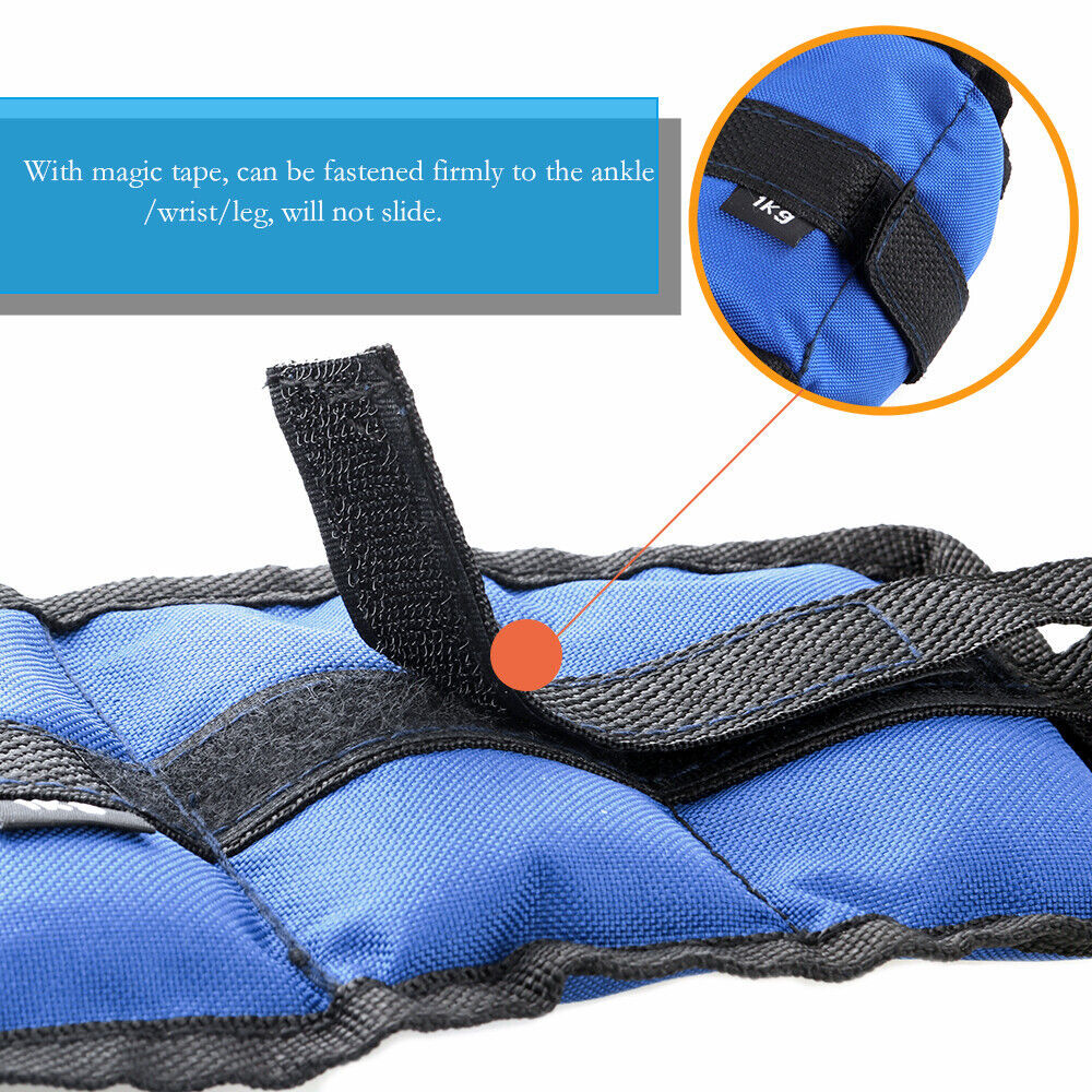Ankle Wrist Leg Weights Straps Running Exercise Fitness Gym Strength Training