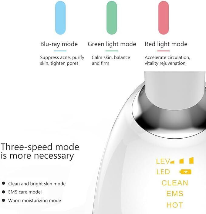 7 Colours Neck Face Lifting Massager Skin Tighten Device LED Anti Wrinkle Beauty