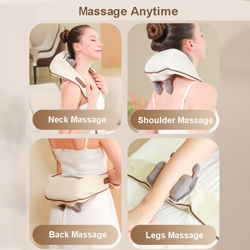 Electric Shoulder Back Neck Massager Shiatsu Body With Heat Kneading