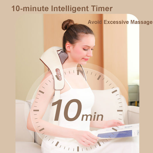 Electric Shoulder Back Neck Massager Shiatsu Body With Heat Kneading