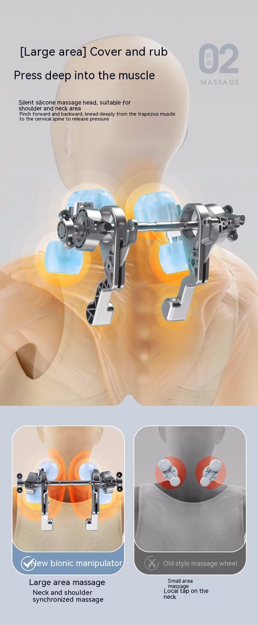 Cervical Oblique Muscle Massager Shoulder Hot Compress Rechargeable Massage Shawl Neck