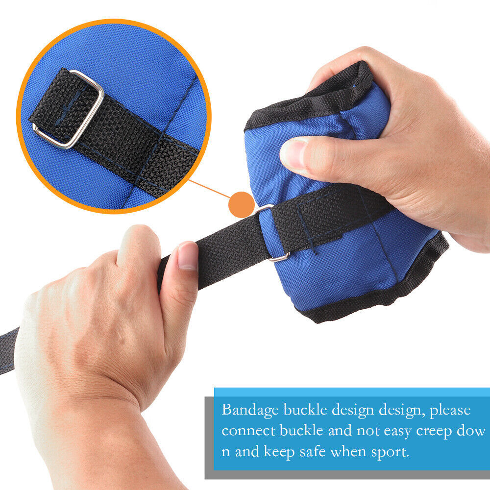 Ankle Wrist Leg Weights Straps Running Exercise Fitness Gym Strength Training