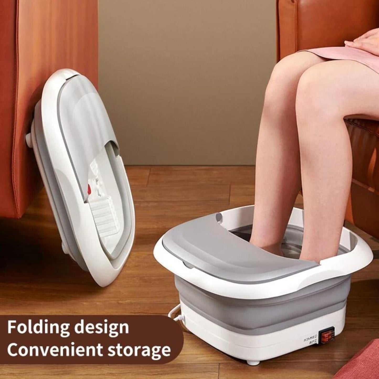 Electric Infrared Foot Massager Wet Bath Spa Relax Therapy Pedicure Soothe