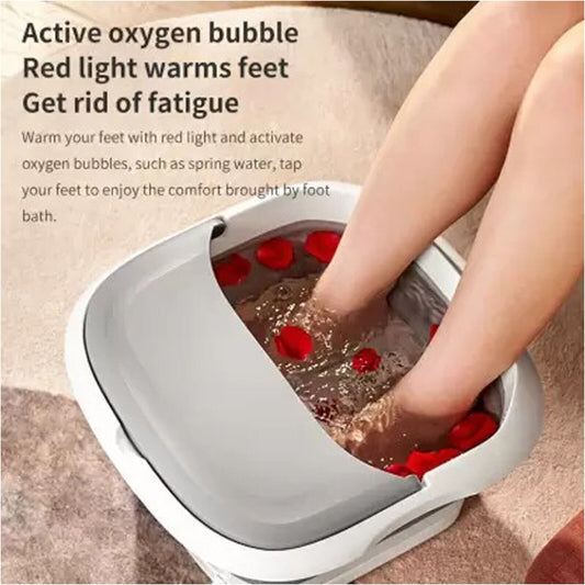 Electric Infrared Foot Massager Wet Bath Spa Relax Therapy Pedicure Soothe