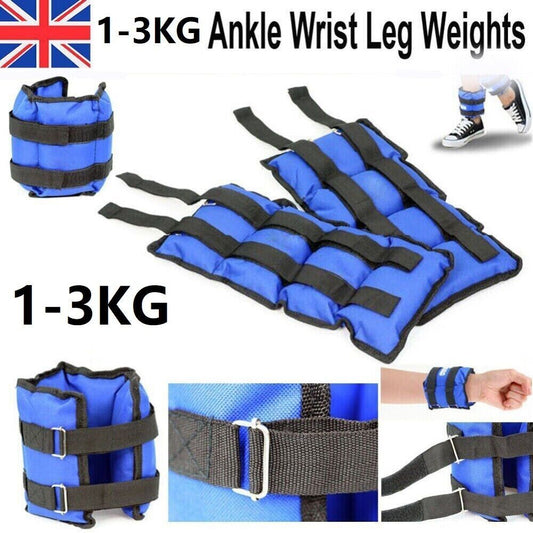 Ankle Wrist Leg Weights Straps Running Exercise Fitness Gym Strength Training