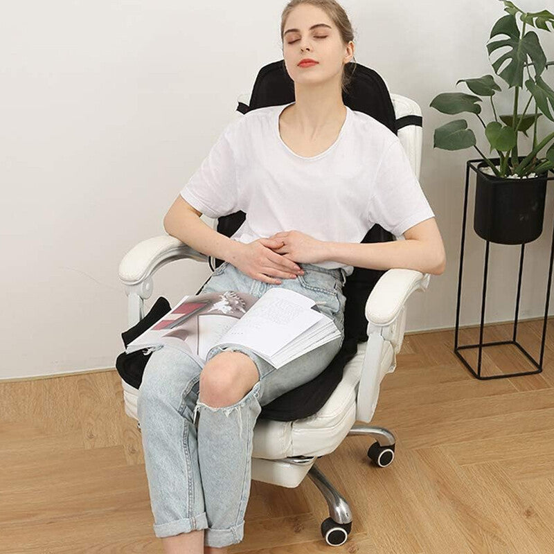8 Modes Massage Cushion Full Back Car Chair-Seat Pad Mat Neck Heat Massager UK