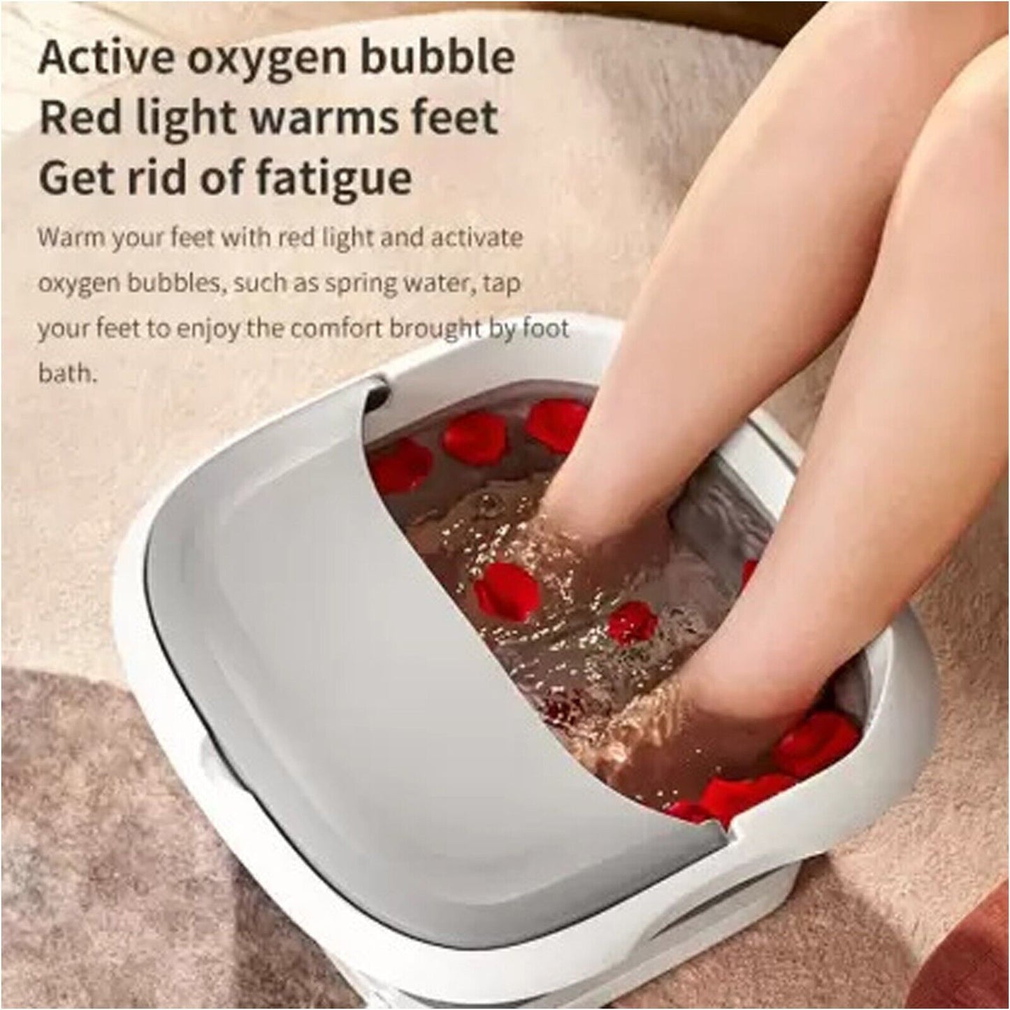Electric Infrared Foot Massager Wet Bath Spa Relax Therapy Pedicure Soothe