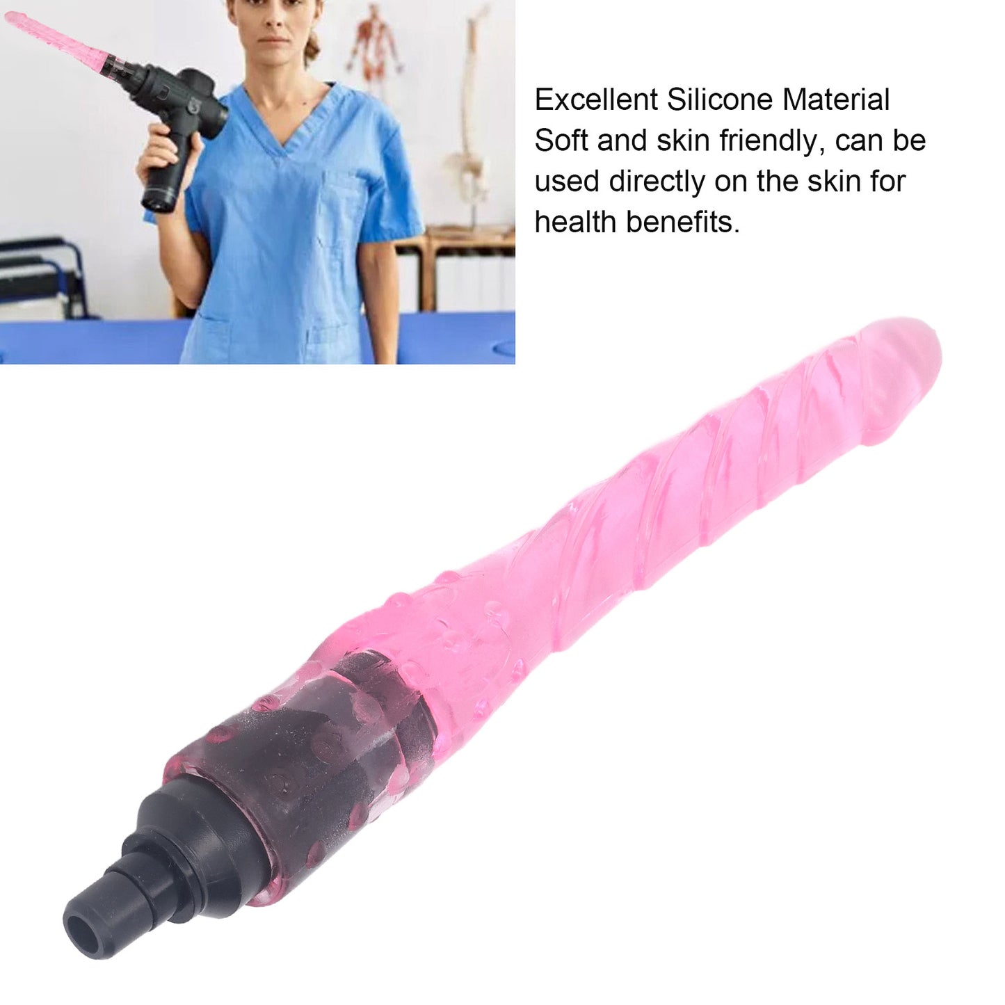 Massage Gun Head Silicone Washable  Replaceable Massager Gun Head Muscle Massage Accessory